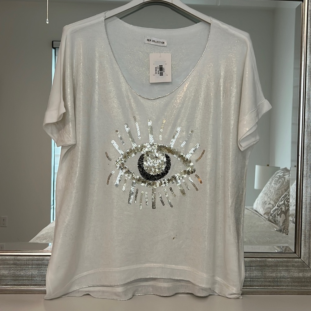 Sequin Evil Eye Shirt